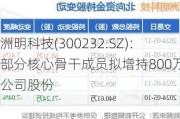 洲明科技(300232.SZ)：部分核心骨干成员拟增持800万元公司股份