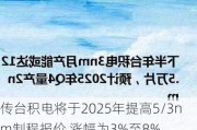 传台积电将于2025年提高5/3nm制程报价 涨幅为3%至8%