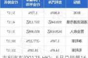 吉利汽车(00175.HK)：5月总销量16.07万部汽车 同比增长38%