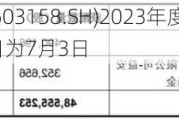 腾龙股份(603158.SH)2023年度每10股派1.6元 股权登记日为7月3日