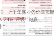 友邦：上半年新业务价值预期增长 24%  评级“跑赢大市”