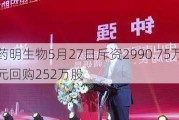 药明生物5月27日斥资2990.75万港元回购252万股