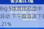 Big 5体育用品盘中异动 下午盘急速下跌5.21%