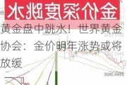 黄金盘中跳水！世界黄金协会：金价明年涨势或将放缓