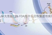 Rezolute大涨超15% FDA允许公司恢复遗传疾病药物试验