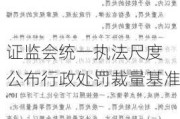 证监会统一执法尺度 公布行政处罚裁量基准