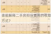 谁能解释二手房担保费用的收取方式？