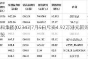 友和集团(02347)7月9日斥资4.92万港元回购7.2万股