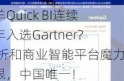 瓴羊Quick BI连续五年入选Gartner? 分析和商业智能平台魔力象限，中国唯一！