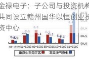 金禄电子：子公司与投资机构共同设立赣州国华以恒创业投资中心