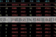 收评：沪锡跌近3% 棕榈油涨超1%