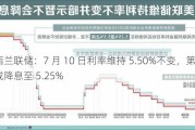 新西兰联储：7 月 10 日利率维持 5.50%不变，第四季度或降息至 5.25%