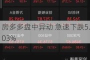 房多多盘中异动 急速下跌5.03%