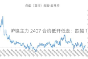 沪镍主力 2407 合约低开低走：跌幅 1.24%