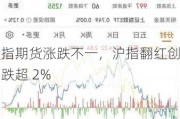 股指期货涨跌不一，沪指翻红创指跌超 2%