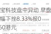 三宝科技盘中异动 早盘大幅下挫8.33%报0.550港元