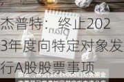 杰普特：终止2023年度向特定对象发行A股股票事项