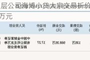 新三板基础层公司海博小贷大宗交易折价6.25%，成交金额357万元