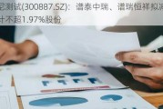 谱尼测试(300887.SZ)：谱泰中瑞、谱瑞恒祥拟减持合计不超1.***%股份