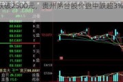 批价跌破2500元，贵州茅台股价盘中跌超3%，回应来了！