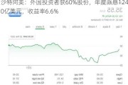 沙特阿美：外国投资者获60%股份，年度派息1240亿美元，收益率6.6%