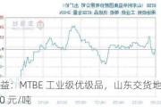 利华益：MTBE 工业级优级品，山东交货地报价 6600 元/吨