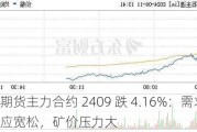 铁矿石期货主力合约 2409 跌 4.16%：需求触顶供应宽松，矿价压力大