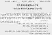 中金环境:北京市盈科（无锡）律师事务所关于南方中金环境股份有限公司2022年限制性股票激励***相关事项的法律意见书