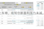 上市容易上车难，佑驾创新盈利压力未减，多名股东减持套现