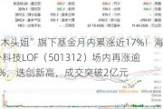 “木头姐”旗下基金月内累涨近17%！海外科技LOF（501312）场内再涨逾6%，迭创新高，成交突破2亿元