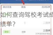 如何查询驾校考试成绩单？