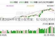 中国联通2024半年度分配预案：拟10派0.959元