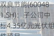 双良节能(600481.SH)：子公司中标4.35亿元光伏组件项目