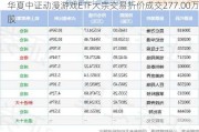 华夏中证动漫游戏ETF大宗交易折价成交277.00万股