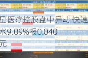 巨星医疗控股盘中异动 快速跳水9.09%报0.040港元