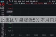 东岳集团早盘涨近5% 本月内累计涨超43%