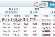 持仓收益比例如何计算？