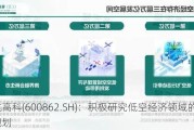 中航高科(600862.SH)：积极研究低空经济领域的发展规划