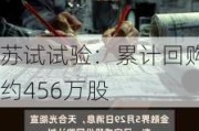 苏试试验：累计回购约456万股