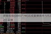 德斯控股(08437.HK)达成复牌条件 5月22日复牌