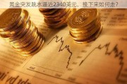 黄金突发跳水逼近2340美元，接下来如何走？