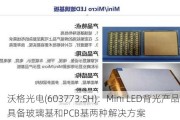 沃格光电(603773.SH)：Mini LED背光产品同时具备玻璃基和PCB基两种解决方案