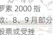 罗素 2000 指数：8、9 月部分股票或受挫