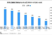 智慧农业：上半年净利同比预增74.3%―132.4%