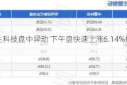 脑再生科技盘中异动 下午盘快速上涨6.14%报5.96美元