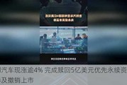 吉利汽车现涨逾4% 完成赎回5亿美元优先永续资本证券及撤销上市