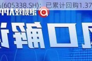 巴比食品(605338.SH)：已累计回购1.37%公司股份