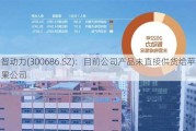 智动力(300686.SZ)：目前公司产品未直接供货给苹果公司