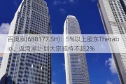 百奥泰(688177.SH)：5%以上股东Therabio、返湾湖计划大宗减持不超2%