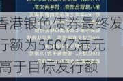 香港银色债券最终发行额为550亿港元 高于目标发行额